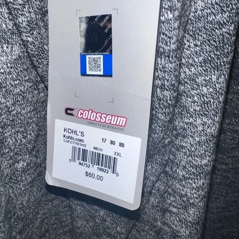NWT Colosseum Michigan wolverines Gray Quarter-Zip Pullover